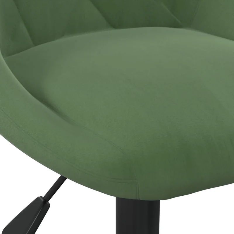 Lot de 2 tabourets de bar chaises hautes en velours vert foncé coutures en losange et acier noir DEC029901