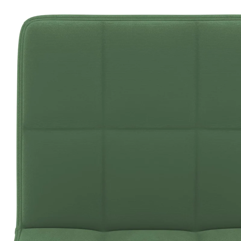 Lot de 2 tabourets de bar chaises hautes en velours vert foncé coutures carrées et acier noir DEC029897