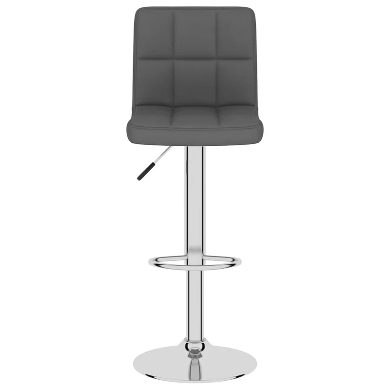 Tabouret de bar x1 chaise haute avec dossier en tissu gris foncé et acier DEC029485