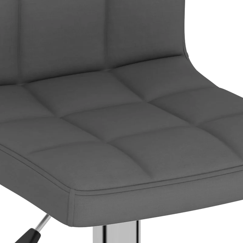 Tabouret de bar x1 chaise haute avec dossier en tissu gris foncé et acier DEC029485