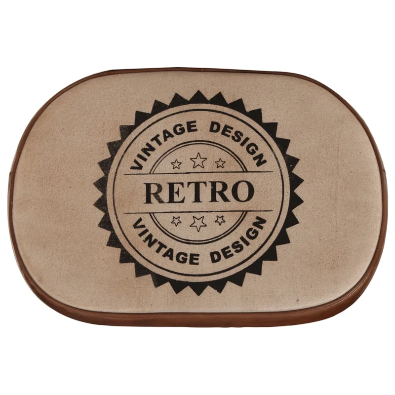 Lot de 2 tabourets design étro hauteur 53 cm cadre en métal avec revêtement en PVC et toile DEC029767