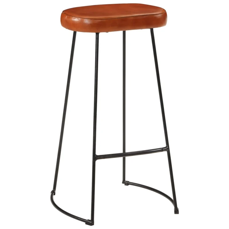 Lot de 2 tabourets de bar chaises hautes 44 x 37,5 x 78 cm cadre en métal et siège en PVC DEC029590