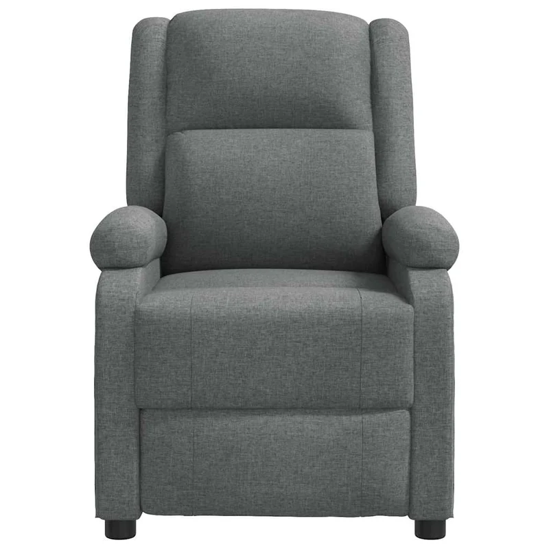 Fauteuil de relaxation avec fonction massage fonction d'inclinaison manuelle en tissu gris foncé DEC029204