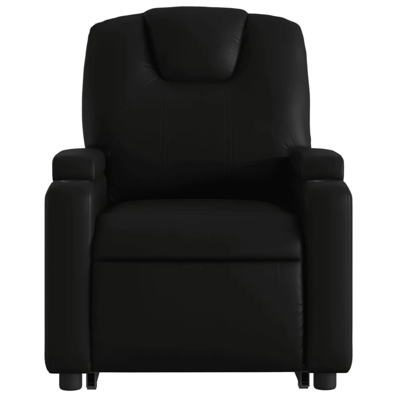 Fauteuil relax TV fonction de levage électrique très confortable en PVC noir DEC028462