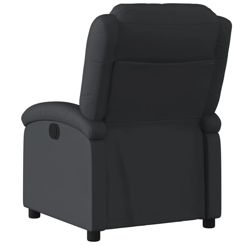 Fauteuil relax TV fonction d'inclinaison électrique très confortable en cuir véritable noir DEC028459