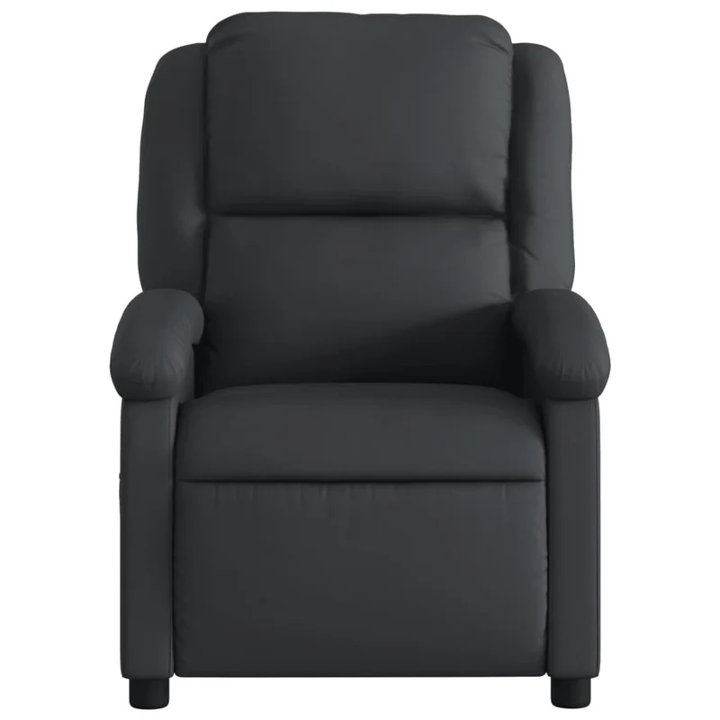 Fauteuil relax TV fonction d'inclinaison électrique très confortable en cuir véritable noir DEC028459