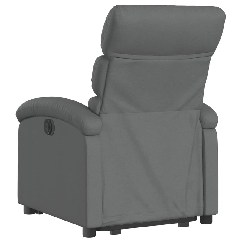 Fauteuil relax TV fonction de levage électrique très confortable en tissu gris foncé DEC028362