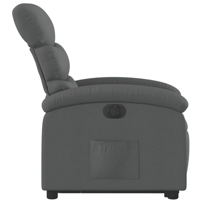 Fauteuil relax TV fonction de levage électrique très confortable en tissu gris foncé DEC028362