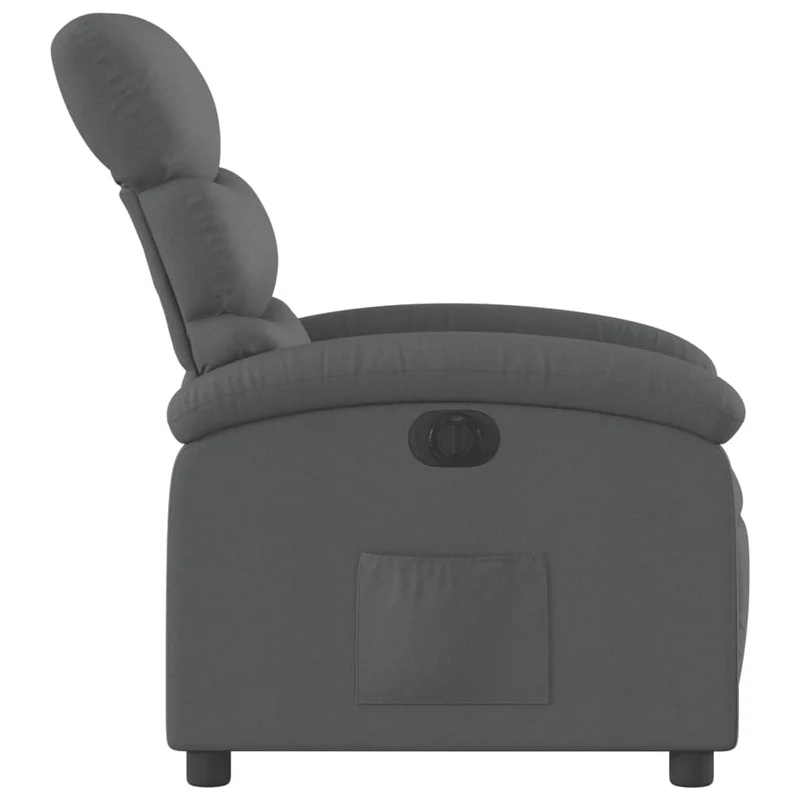 Fauteuil relax TV fonction de levage électrique très confortable en tissu gris foncé DEC028350
