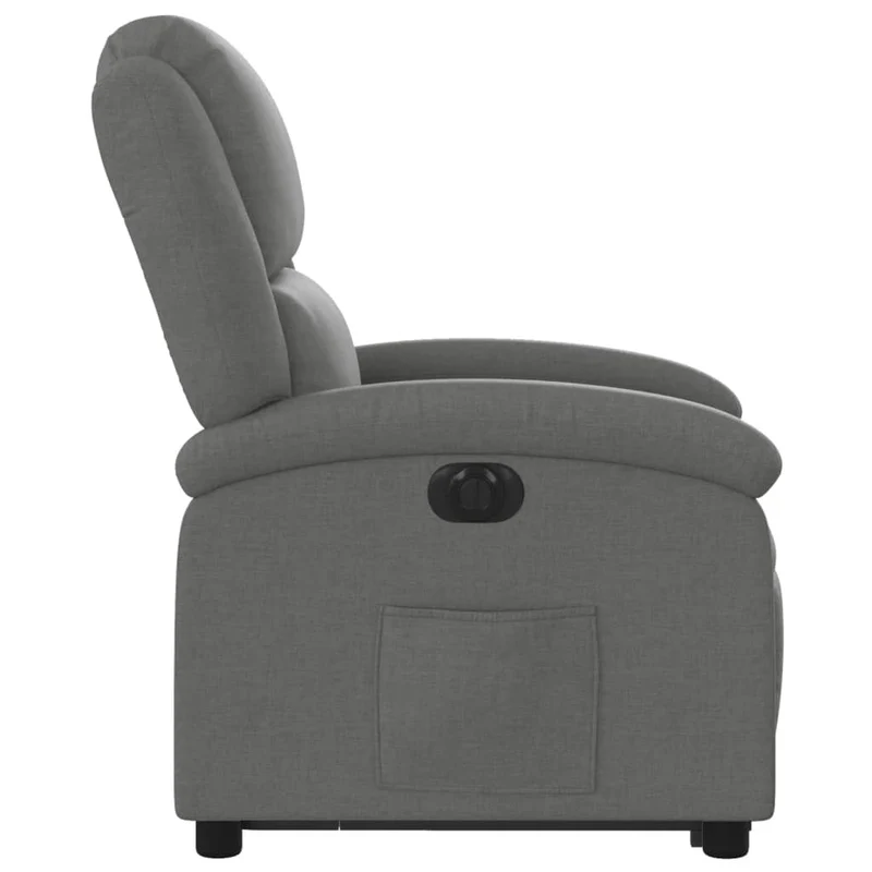 Fauteuil relax TV fonction de levage électrique très confortable en tissu gris foncé DEC028347