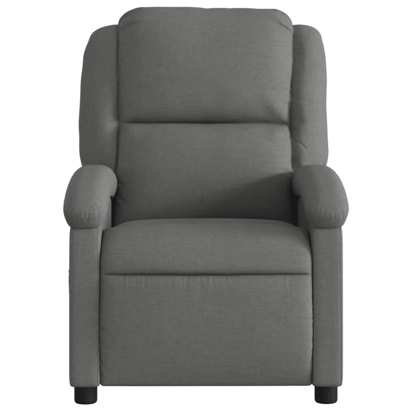 Fauteuil relax TV fonction d'inclinaison électrique très confortable en tissu gris foncé DEC028338