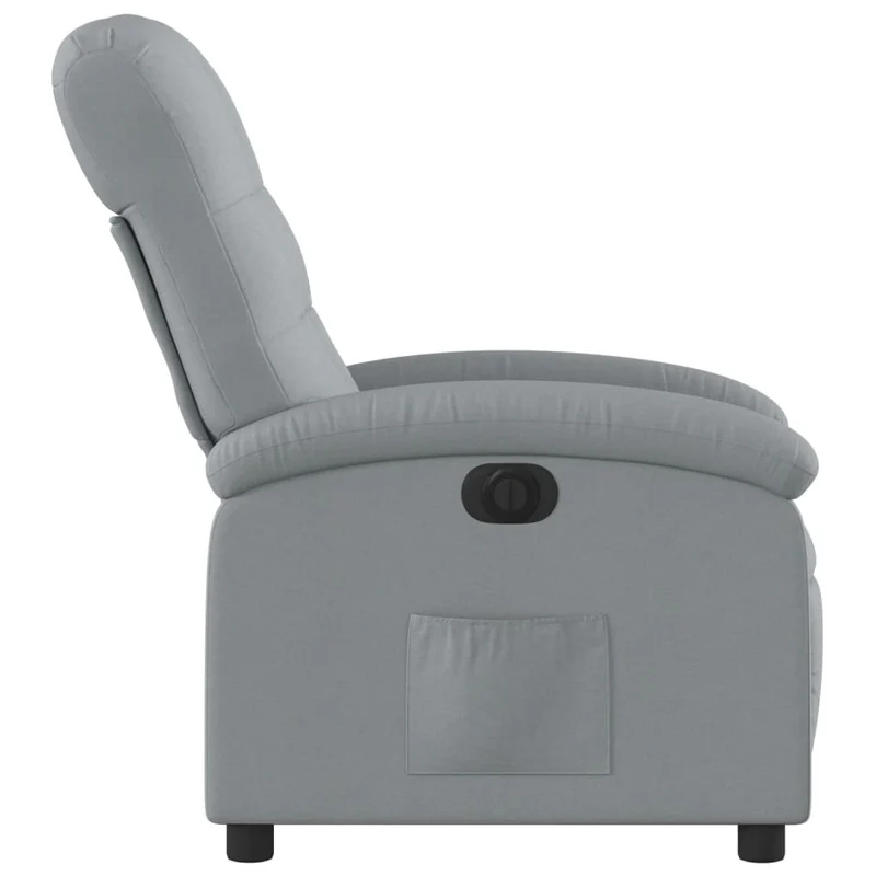 Fauteuil relax TV fonction d'inclinaison électrique très confortable en tissu gris clair DEC028313