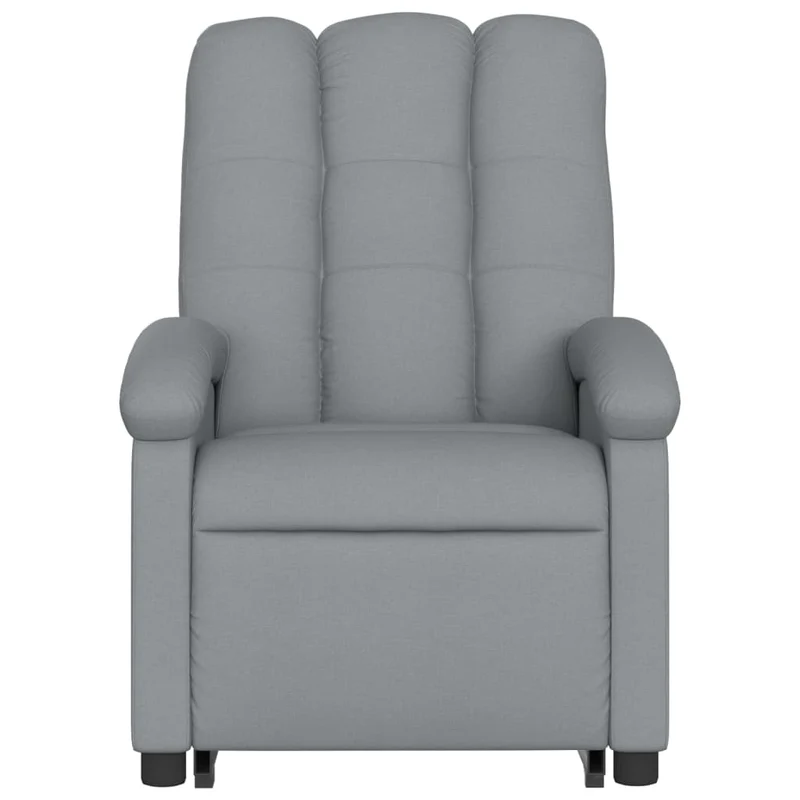 Fauteuil relax TV fonction de levage électrique très confortable en tissu gris clair DEC028308