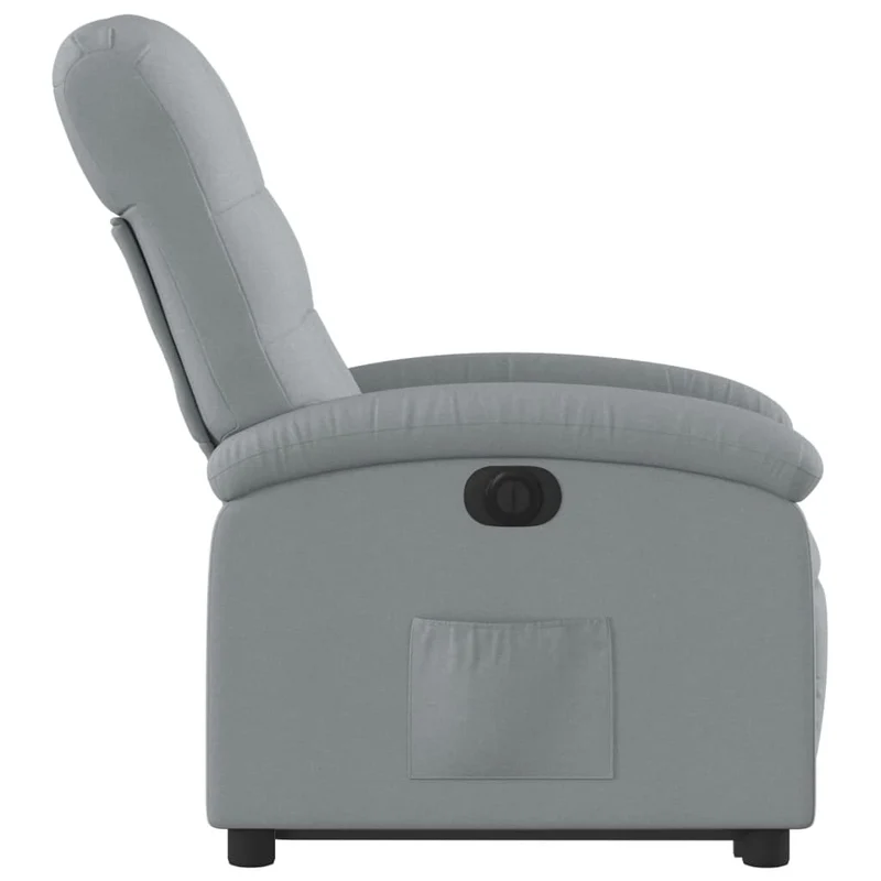 Fauteuil relax TV fonction de levage électrique très confortable en tissu gris clair DEC028308