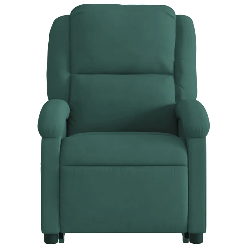 Fauteuil relax TV rembourrage confortable fonction de levage électrique en velours vert foncé DEC028233