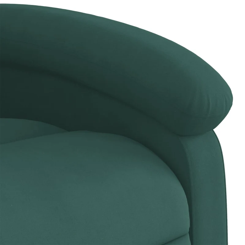 Fauteuil relax TV rembourrage confortable fonction de levage électrique en velours vert foncé DEC028233