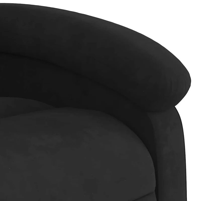 Fauteuil relax TV rembourrage confortable fonction de levage électrique en velours noir DEC028125