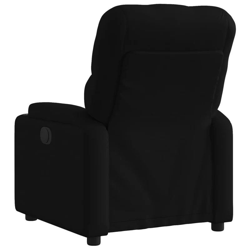 Fauteuil relax TV rembourrage confortable fonction d'inclinaison manuelle en tissu noir DEC028093