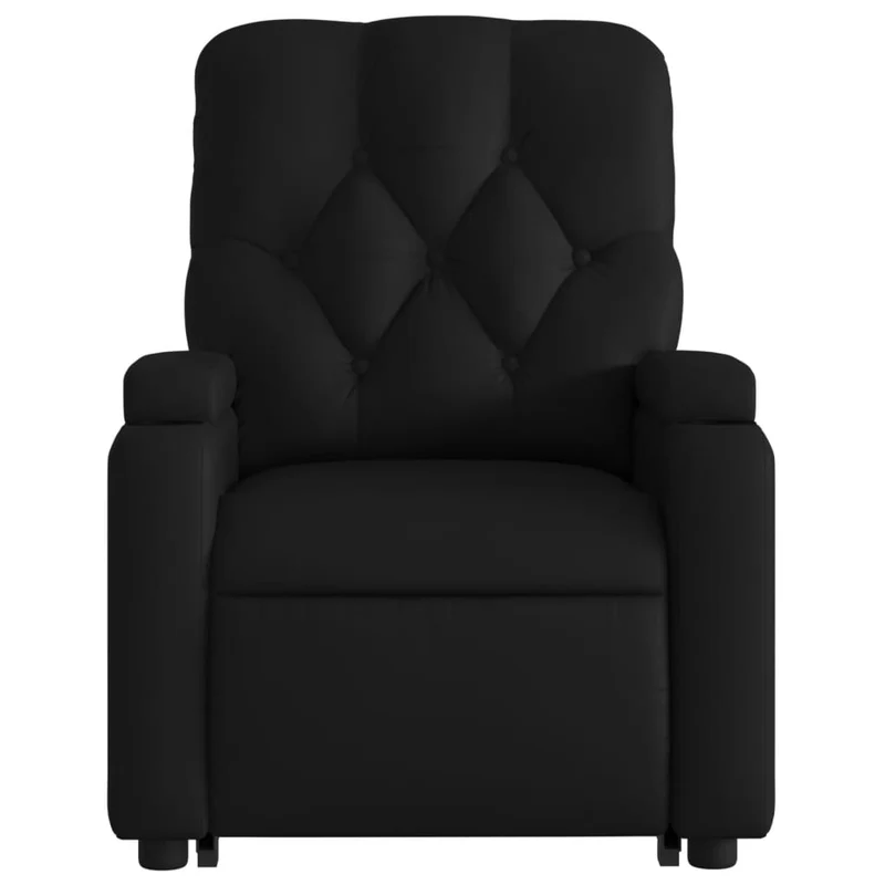 Fauteuil relax TV rembourrage confortable fonction de levage électrique en PVC noir DEC028089