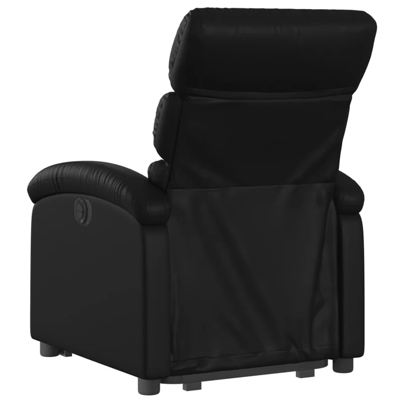 Fauteuil relax TV rembourrage confortable fonction de levage électrique en PVC noir DEC028082