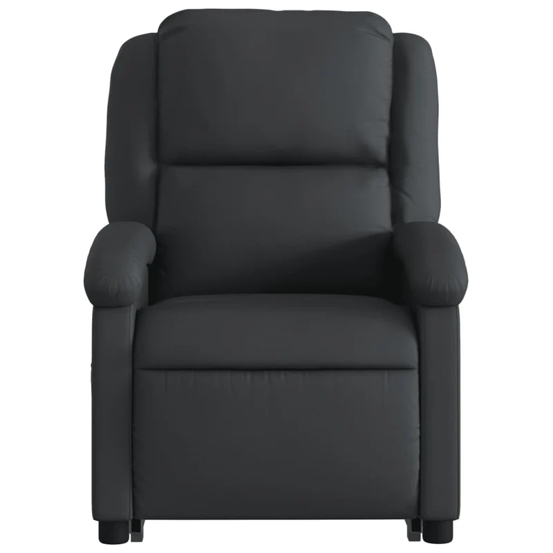 Fauteuil relax TV rembourrage confortable fonction de levage électrique en cuir véritable noir DEC028065
