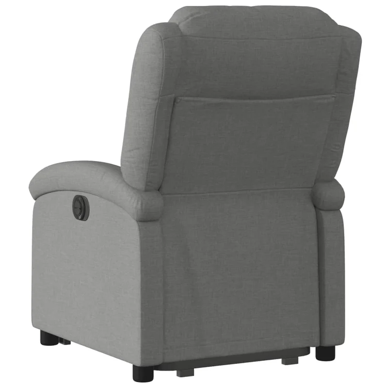 Fauteuil relax TV rembourrage confortable levage électrique en tissu gris foncé DEC027956