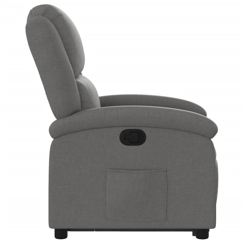 Fauteuil relax TV rembourrage confortable levage électrique en tissu gris foncé DEC027956