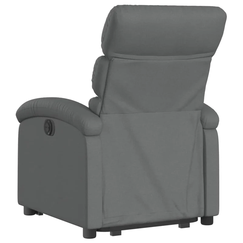 Fauteuil relax TV rembourrage confortable fonction de levage électrique en tissu gris foncé DEC027935