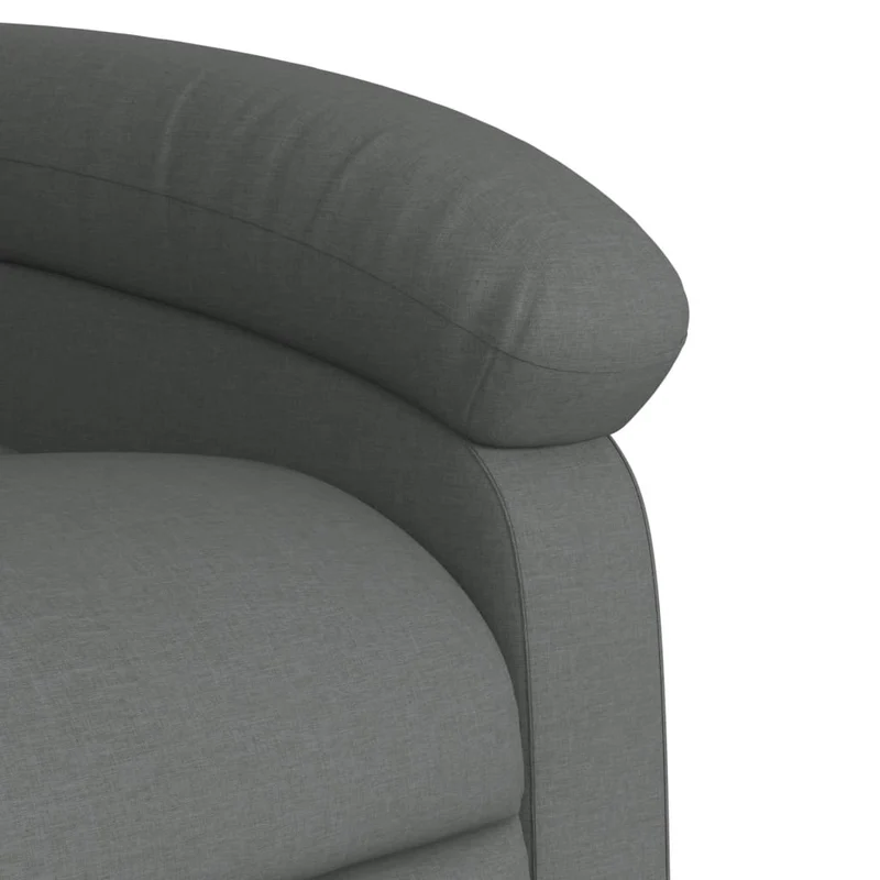 Fauteuil relax TV rembourrage confortable fonction de levage électrique en tissu gris foncé DEC027935
