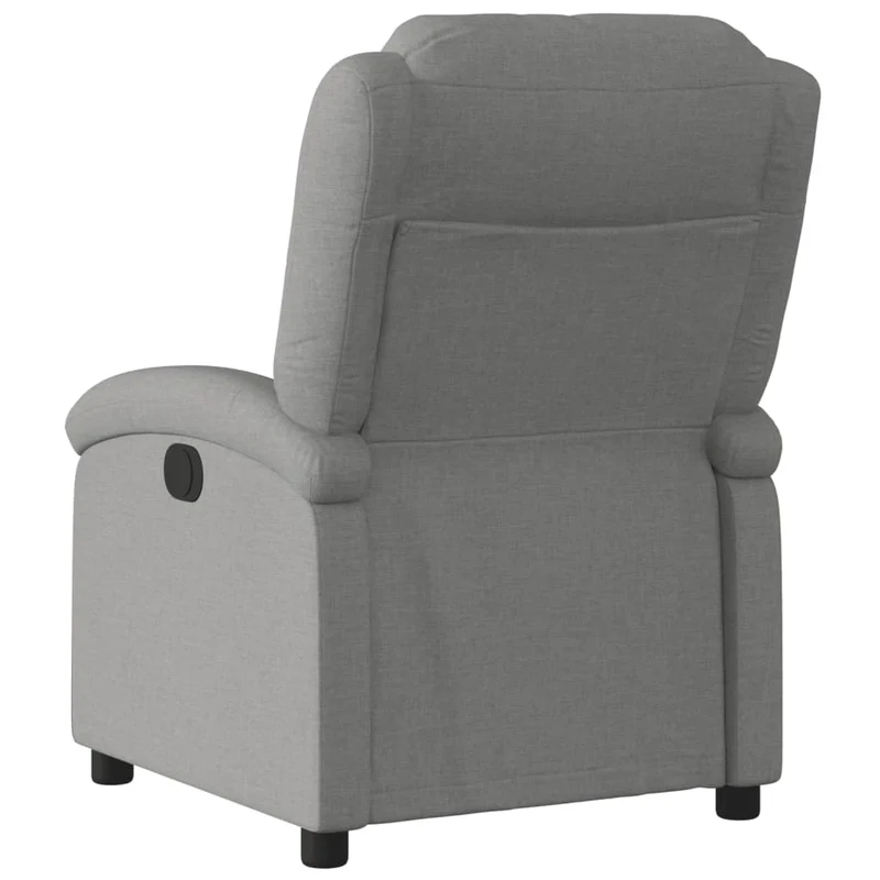 Fauteuil relax TV rembourrage confortable fonction d'inclinaison manuelle en tissu gris foncé DEC027929