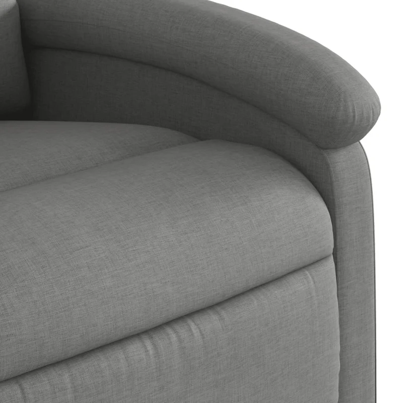Fauteuil relax TV rembourrage confortable fonction d'inclinaison manuelle en tissu gris foncé DEC027929