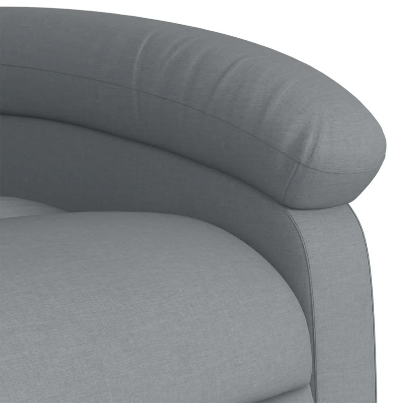 Fauteuil relax TV rembourrage confortable fonction de levage électrique en tissu gris clair DEC027888