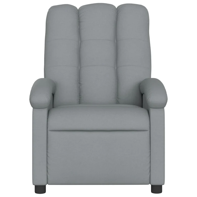 Fauteuil relax TV rembourrage confortable fonction d'inclinaison manuelle en tissu gris clair DEC027885