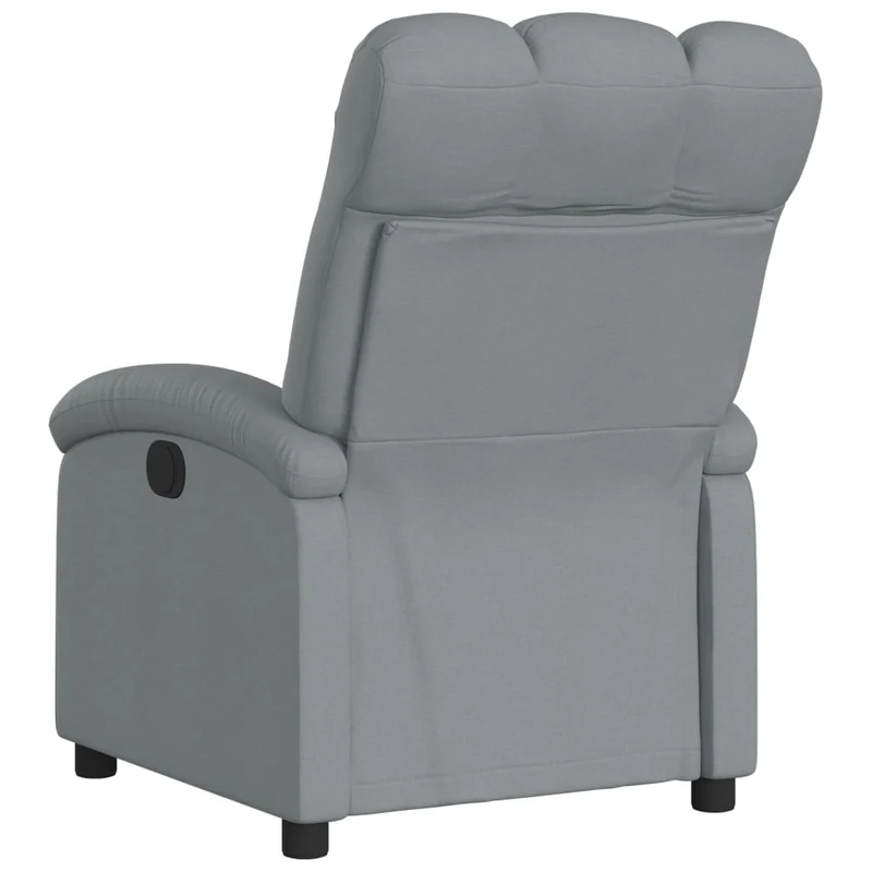 Fauteuil relax TV rembourrage confortable fonction d'inclinaison manuelle en tissu gris clair DEC027885