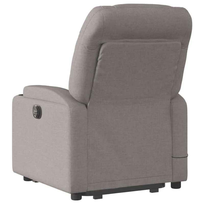 Fauteuil de relaxation fonction massage et inclinable en tissu taupe DEC027869