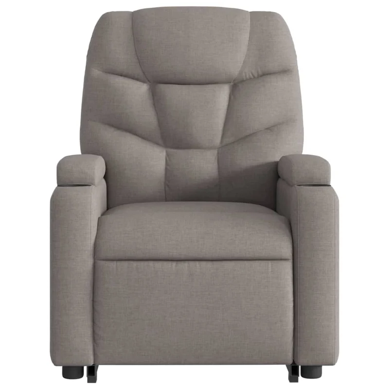Fauteuil de relaxation fonction massage et inclinable en tissu taupe DEC027869