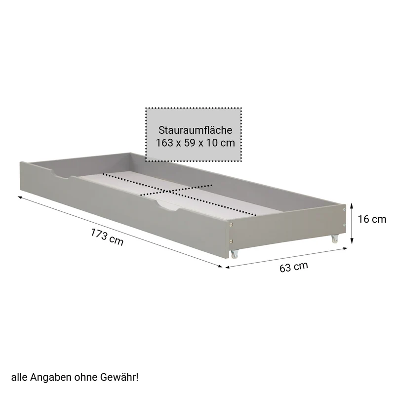 Lit simple 1 personnes avec sommier à lattes en bois gris avec tiroirs de rangement 90x 200 cm LIT06237