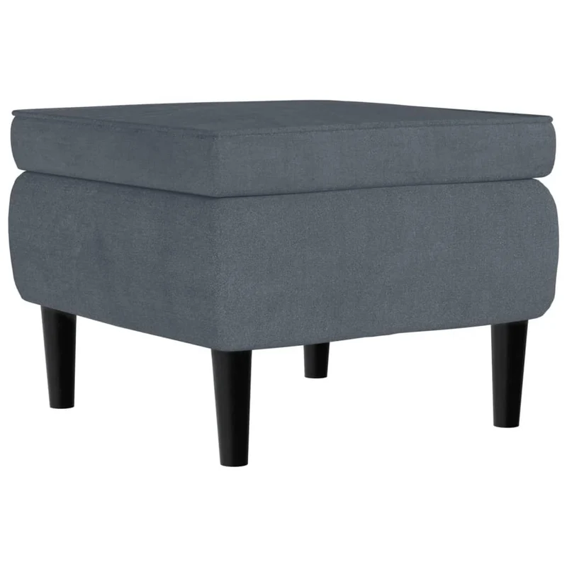 Fauteuils relax avec rebords latérals et repose-pieds en velours gris foncé DEC028693