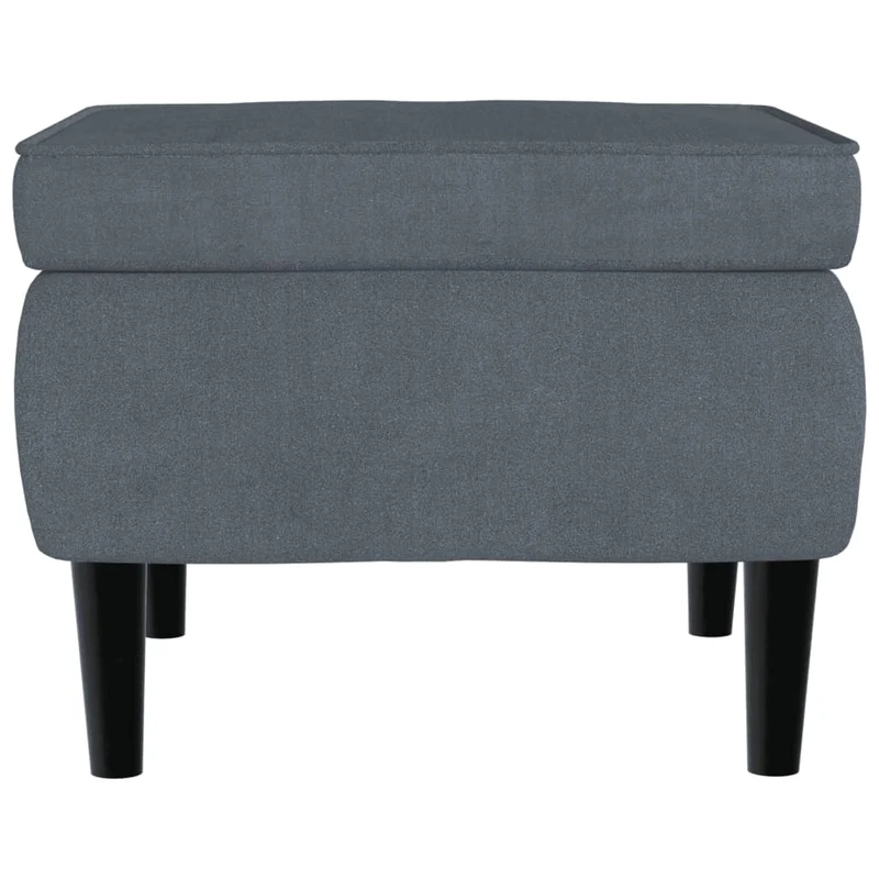 Fauteuils relax avec rebords latérals et repose-pieds en velours gris foncé DEC028693