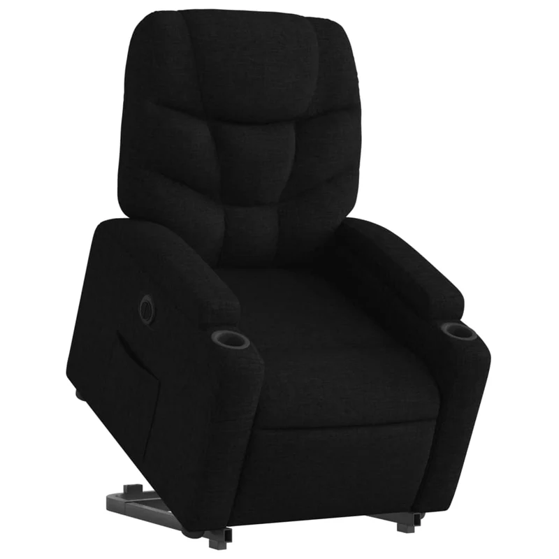 Fauteuil relax TV fonction de levage électrique très confortable en tissu noir DEC028505