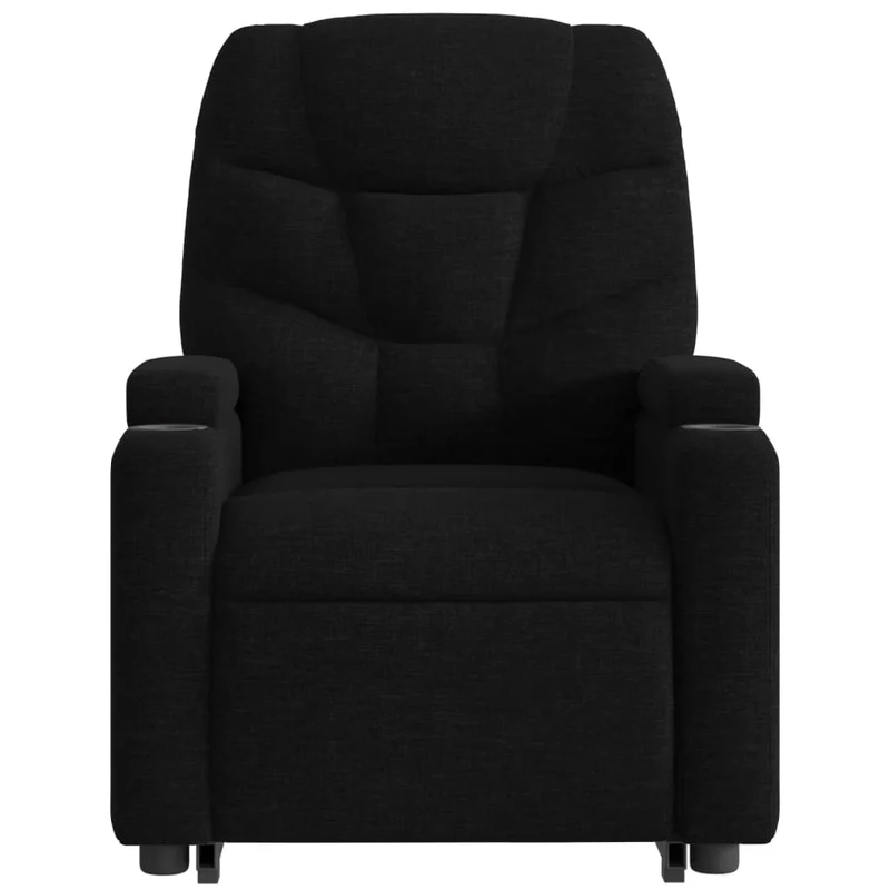 Fauteuil relax TV fonction de levage électrique très confortable en tissu noir DEC028505