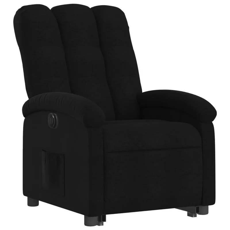 Fauteuil relax TV fonction de levage électrique très confortable en tissu noir DEC028504