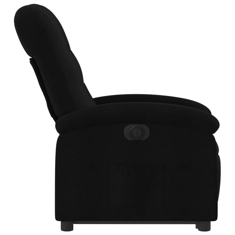 Fauteuil relax TV fonction de levage électrique très confortable en tissu noir DEC028504
