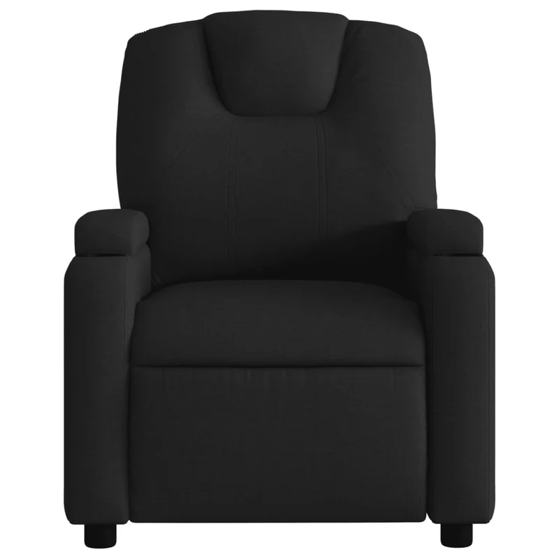 Fauteuil relax TV fonction d'inclinaison électrique très confortable en tissu noir DEC028502