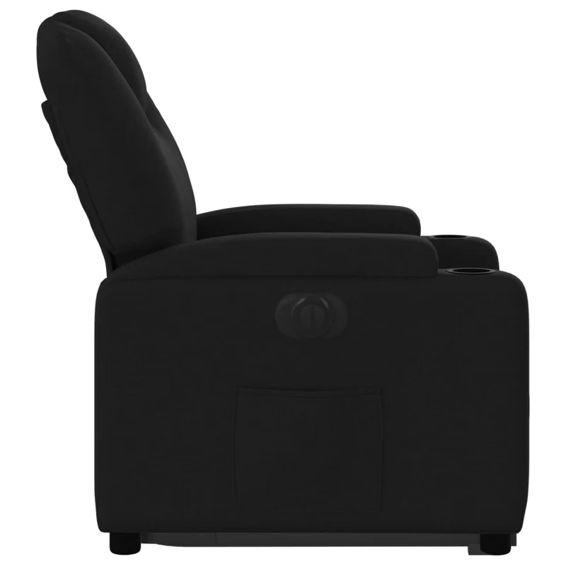 Fauteuil relax TV fonction de levage électrique très confortable en tissu noir DEC028487