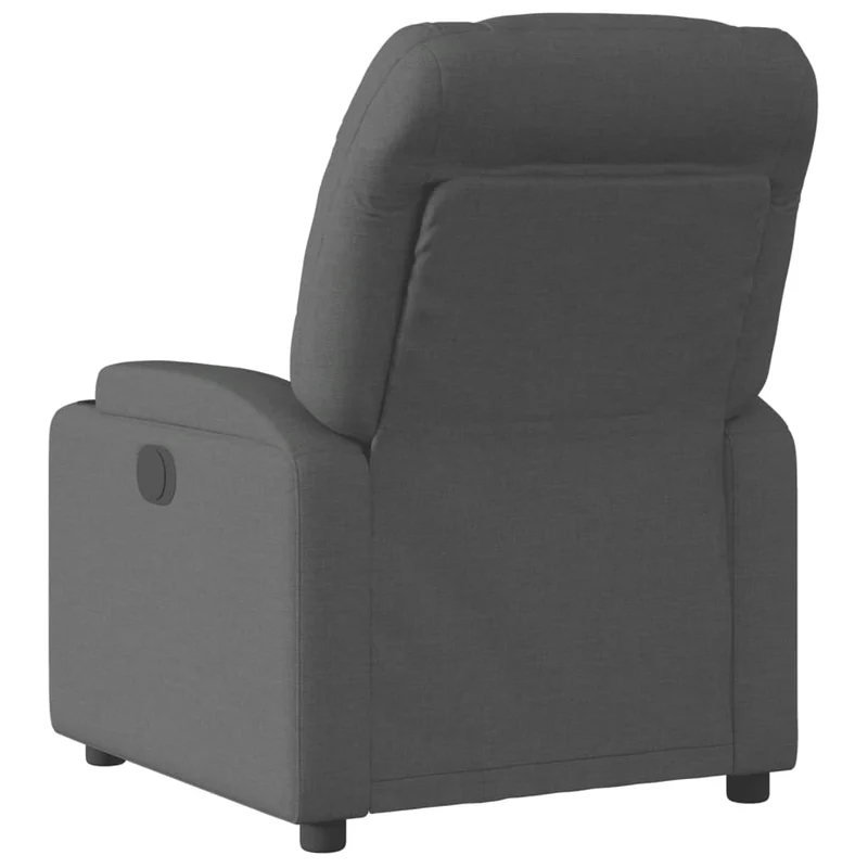 Fauteuil relax TV fonction d'inclinaison électrique très confortable en tissu noir DEC028483