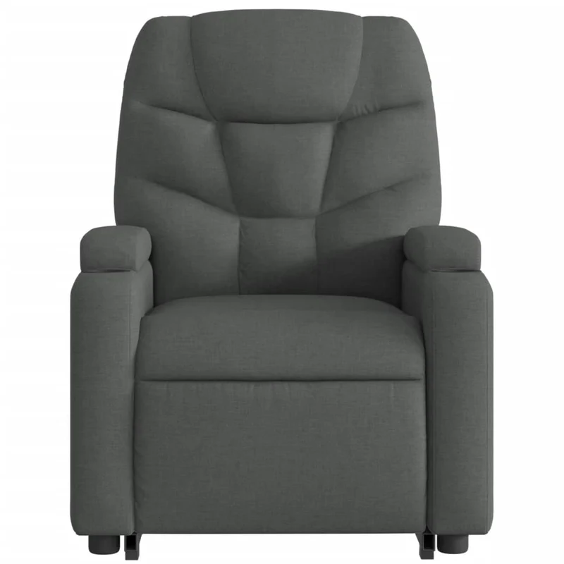 Fauteuil relax TV fonction de levage électrique très confortable en tissu gris foncé DEC028363