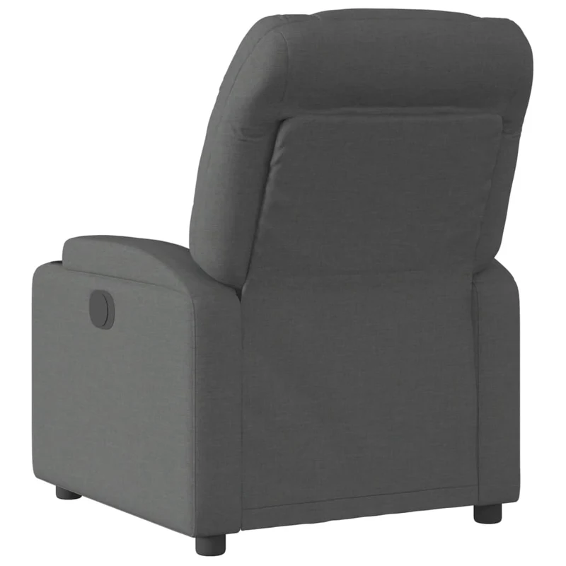 Fauteuil relax TV fonction d'inclinaison électrique très confortable en tissu gris foncé DEC028360