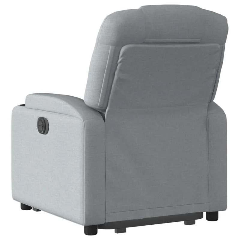 Fauteuil relax TV fonction de levage électrique très confortable en tissu gris clair DEC028319
