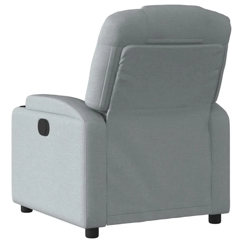 Fauteuil relax TV fonction d'inclinaison électrique très confortable en tissu gris clair DEC028312
